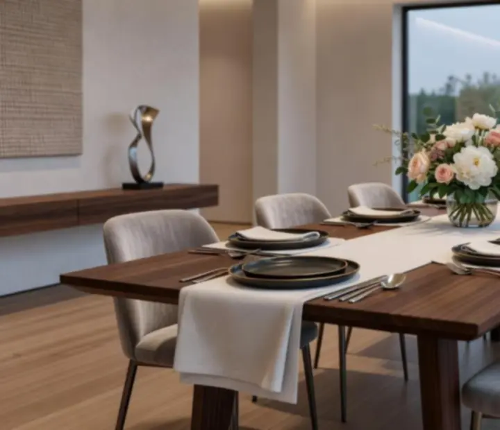 Modern-minimál, luxus budapesti étterem elegáns enteriőrrel és hangulatos világítással